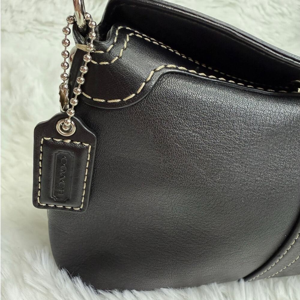 y2k COACH Black Signature Canvas Mini Purse Wristlet - Picture 7 of 11